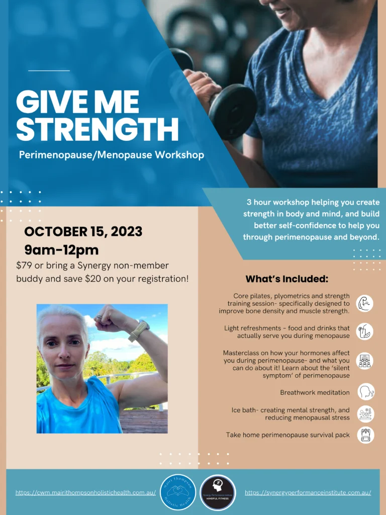 Pereminopause menopause strength workout at Synergy Performance Institute
