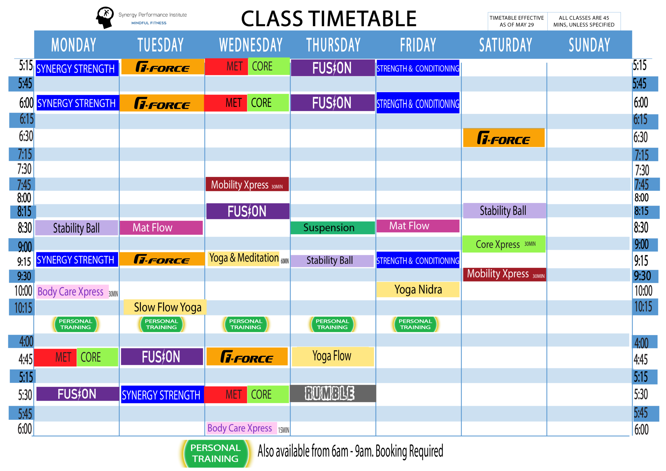 Group Workout Fitness Class Timetable Peregian Beach